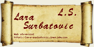 Lara Šurbatović vizit kartica